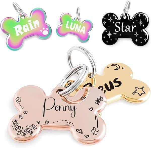 MEOW the WOOF Placa Identificación Mascotas Reseña