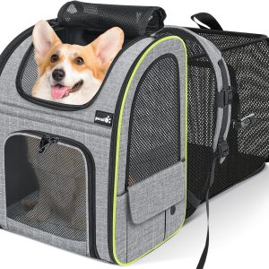 Pecute transportin gato mochila expandible gris XL reseña