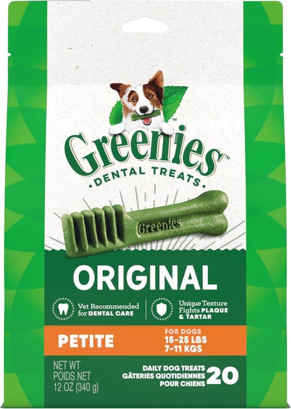 Greenies Golosinas dentales para perros chico reseña