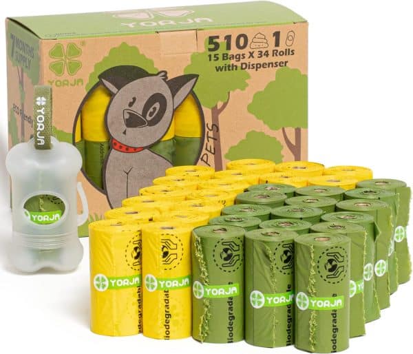 YORJA bolsas para excrementos de perro 510 unidades reseña